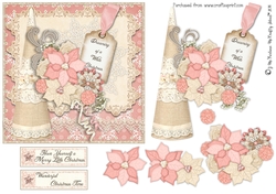 Wonderful Christmas Time 6x6ins Card Front.