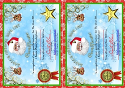 Santas Official Nice Certificate A5 x 2