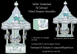 Winter Wonderland 3D Carousel Trinket Drawers Decoration