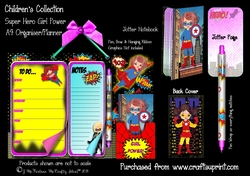 Super Hero Girl Power A4 Organiser/Planner