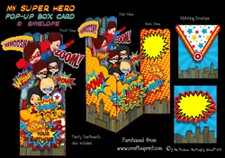 My Super Hero- Pop Up Box Card and Envelope Kit