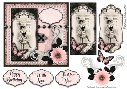 French Fancy 6x6 Card front.