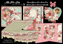 My Fair lady 8X8 Ornate Keepsake Box, Popup Card, Bookmark & Hanging Heart Gift Kit