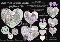 Image of cup772676_905 - Lavender Dreams Hanging Hearts Trio