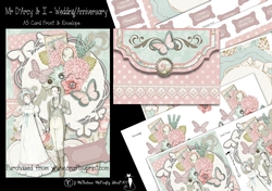 Mr DArcy & I Wedding/Anniversary A5 Card Front, Insert and Envelope Mini Kit