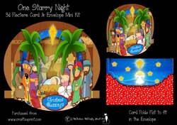 One Starry Night 3D Flectere Card and Envelope Mini Kit