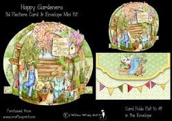 Happy Gardeners 3D Flectere Card and Envelope Mini Kit