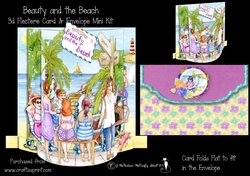 Beauty and the Beach 3D Flectere Card and Envelope Mini Kit