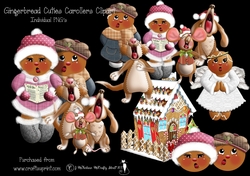 Ginger Cuties Carollers Clipart PNGs