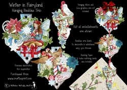 Winter in Fairyland Hanging Bauble Trio