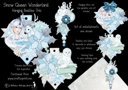 Snow Queen Wonderland Hanging Bauble Trio