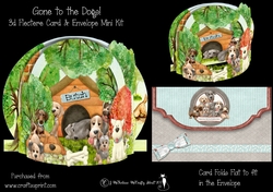 Gone to the Dogs! 3D Flectere Card & Envelope
