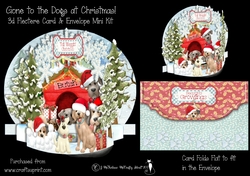 Gone to the Dogs at Christmas! 3D Flectere Card & Envelope
