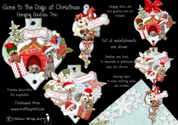 Image of cup929360_905 - Gone to the Dogs at Christmas! Hanging Baubles Trio