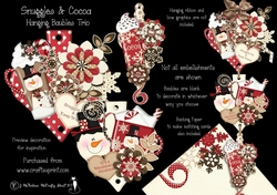 Snuggles & Cocoa Hanging Baubles Trio