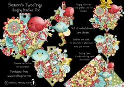 Seasons Tweetings Hanging Baubles Trio
