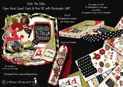 Deck the Halls - Open Book Easel Card & Box Kit.