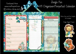 Jungle Fun A4 Organiser/Perpetual Calender