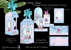 Winter Cheer 3D Hanging Christmas Card & Envelope