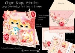 Ginger Snaps Valentine Over the Edge Tent Card & Envelope (Large)
