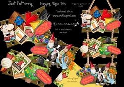 Just Pottering Hanging Signs Trio