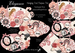 Elegance  Hanging Oval Plaques Trio