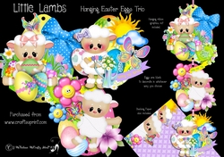 Little Lambs - Hanging Easter Eggs Trio