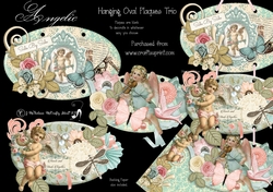 Angelic- Hanging Oval Plaques Trio