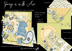Spring is in the Air Over the Edge Tent Card & Envelope (Large)