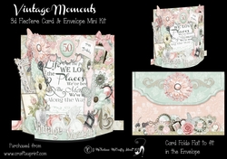Vintage Moments 3d Flectere Card and Envelope Mini Kit