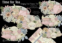 Time for Tea - Hanging Oval Plaques Trio