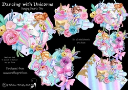 Image of cup803541_905 - Dancing with Unicorns  Hanging Hearts Trio