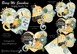 Bring Me Sunshine Hanging Hearts Trio