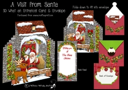 A Visit from Santa What an Entrance! Card and Envelope Kit.