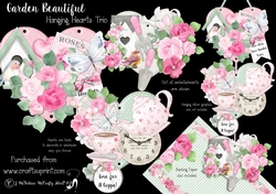 Garden Beautiful Hanging Hearts Trio.