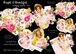 Bright & Beautiful Hanging Hearts Trio.