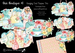 Chic Boutique #1 Hanging Oval Plaques Trio