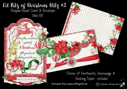 Lil Bitz of Christmas Glitz #2 Shaped Easel Card & Envelope