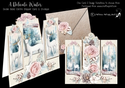 A Delicate Winter Double Sided Stepper Card