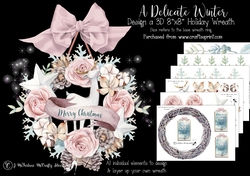 A Delicate Winter Design a Wreath Mini Kit