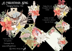 A Christmas Stag Hanging Baubles Trio