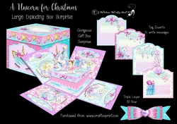 A Unicorn for Christmas Exploding Box Surprise Kit.