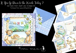 If You Go Down to the Woods Today 2  6x6 Layered Card Front, Insert & Envelope.