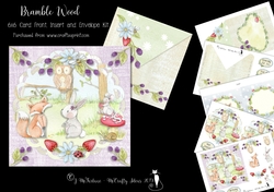 Bramble Wood 6x6 Layered Card Front, Insert & Envelope.