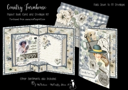Country Farmhouse Pop Out Book Card and Envelope Kit.