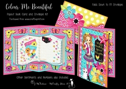 Colour Me Beautiful Pop Out Book Card and Envelope Kit.
