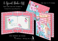A Great Bake Off Pop Out Book Card and Envelope Kit.