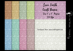 Earth 8x8 Lace Papers 200Dpi