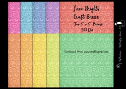 Brights 8x8 Lace Papers 200Dpi
