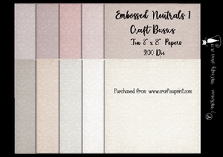Neutrals 8x8 Embossed Papers 200Dpi